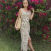 Taupe|Black Plaid Button Set